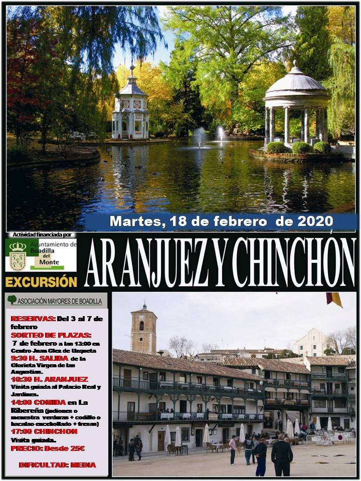 ARANJUEZ Y CHINCHN (18 FEBRERO, 9:30 h)